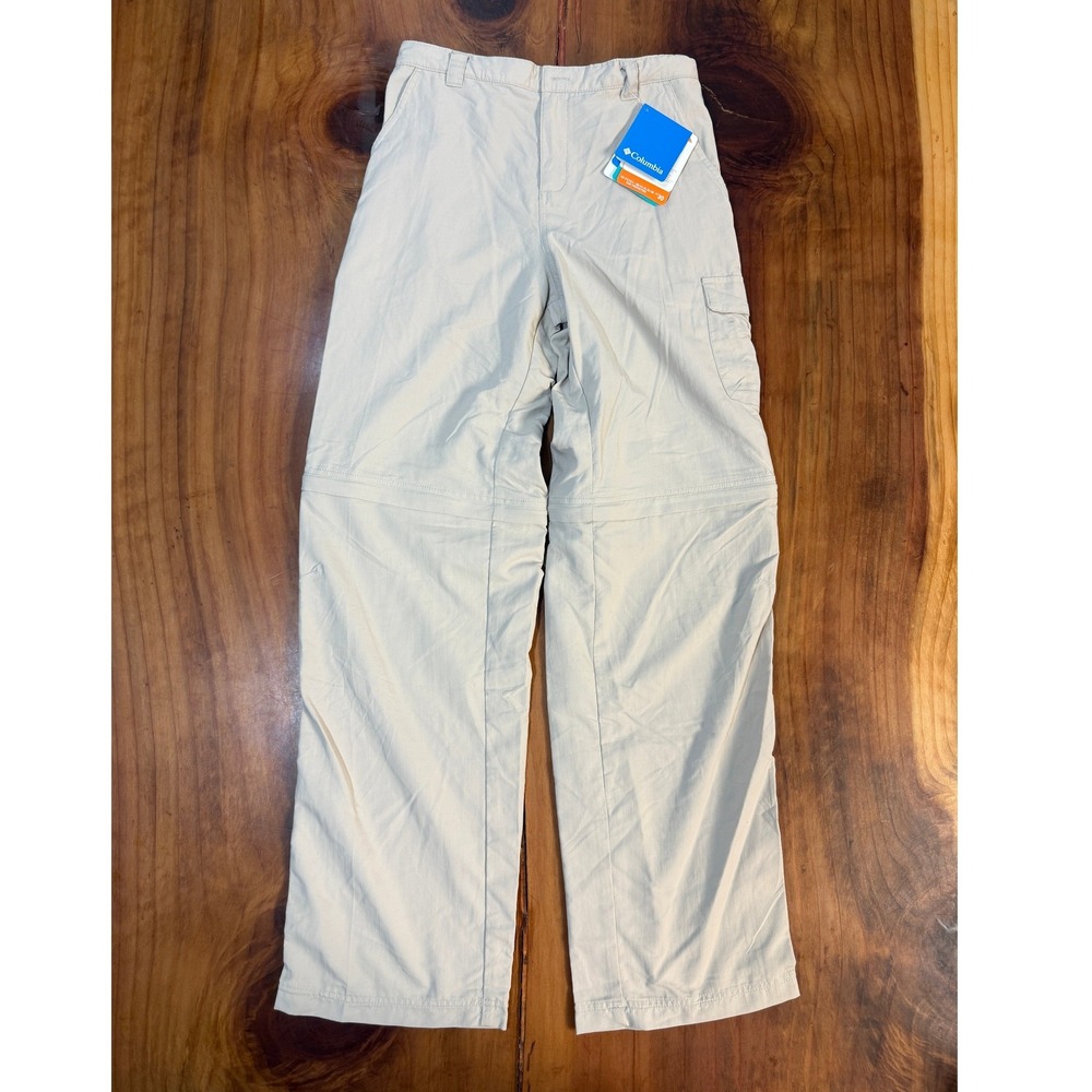 NEW Columbia Boys Pants 18/20 Nylon Silver Ridge III Hiking Convertible A3-23